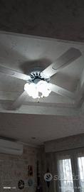 ventilatore a lampadario a 4 pale e 4 luci