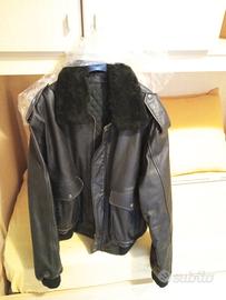 Giubbotto tipo SCHOOT aviatore in pelle nero