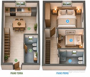 Trilocale su DUE LIVELLI con doppi servizi-FIRENZE