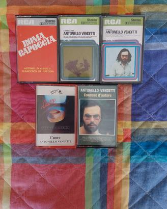 Antonello Venditti - Lotto di 5 musicassette