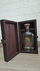 Scatola in legno + bottiglia VUOTA grappa Berta da