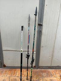 Canne da pesca stock