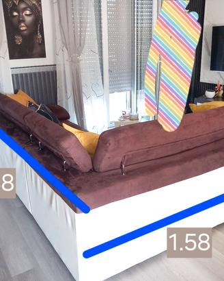 divano letto con penisola 