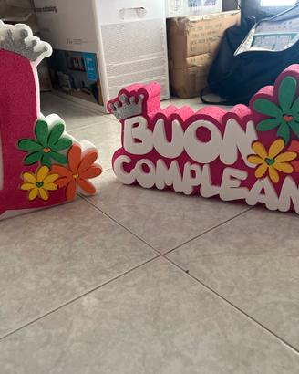 Accessori polistirolo 1 compleanno