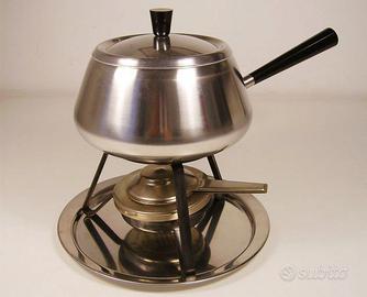 Fondue Bourguignonne inox vintage anni 70
