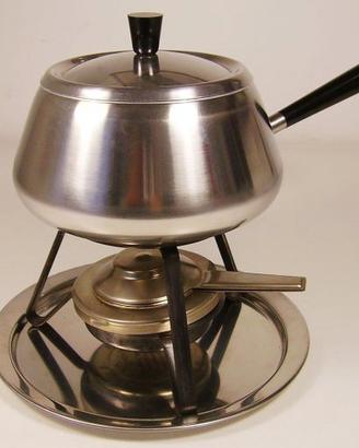 Fondue Bourguignonne inox vintage anni 70