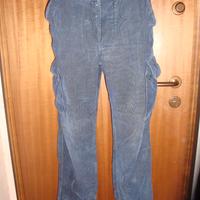 Pantaloni Sixty Velluto Blu Tasche Lato Tg.46/48