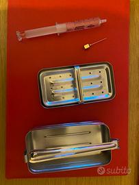 Kit siringa punture in acciao Vintage