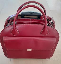 Borsa in VERA PELLE con/senza rotelle laptop 15''
