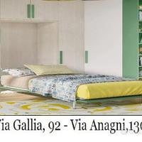 Letto singolo a scomparsa rete ortopedica sgs