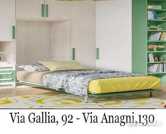 Letto singolo a scomparsa rete ortopedica sgs