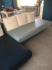 DIVANO IN PELLE LAGO 3 POSTI + CHAISE LONGUE
