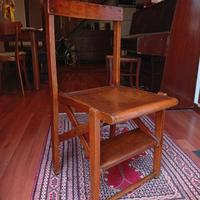 Sedia in legno Art Nouveau da chiesa anni 1910