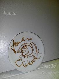 Autografo originale di Francesco Guccini su piatto