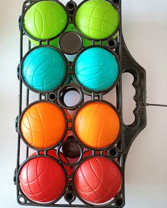 Set 8 bocce in plastica Frabar con cestello