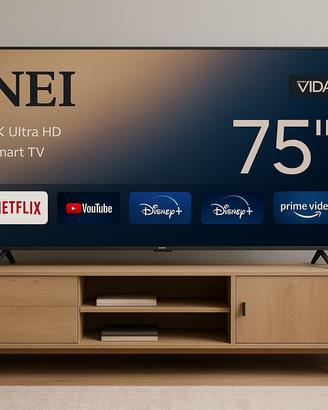 🖥️ Smart TV NEI 75” 4K UHD Borderless