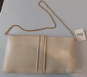 Borsa Young Bag vintage,pelle, tracolla dorata, be