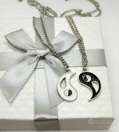 Doppia collana ying e yang