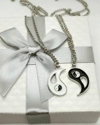 Doppia collana ying e yang