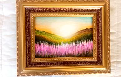 Quadro dipinto ad olio su tela 