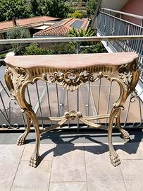 antica specchiera e consolle da ristrutturare