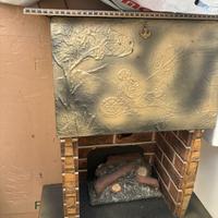 mobiletto finto camino portaliquori