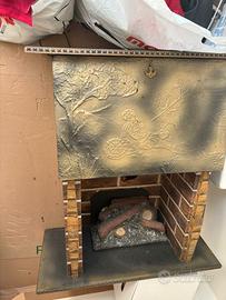 mobiletto finto camino portaliquori