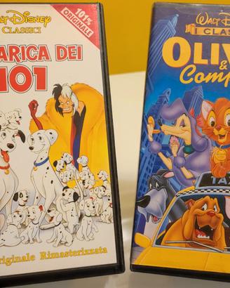 VHS Disney - La carica dei 101 e Oliver & Company 