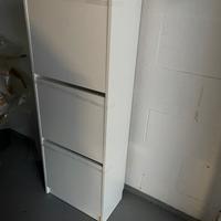 Scarpiera Ikea Bissa 3 scomparti Bianca