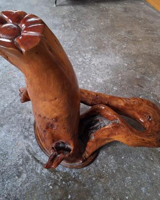 legno intagliato vintage