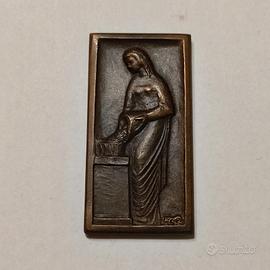 Lingotto Carpeggiani bronzo d'autore anni '70