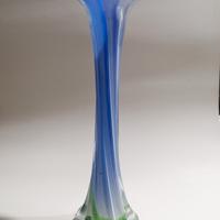 Vaso vintage in vetro di murano blu