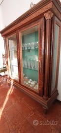 Cristalliera anni 50 + cristallerie e ceramiche 