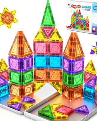 Mini Costruzioni Magnetiche, giochi Bambini 54pz