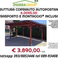 Tettoia autoportante 6.00x5.00