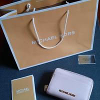 portafoglio Michael Kors, tre scomparti. Rosa