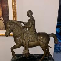 Statua  equestre di bronzo imperatore/condottiero