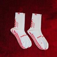 2 paia di soxpro bianchi e rossi nuovi con bustina