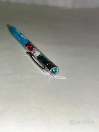Penna Swarovski blu