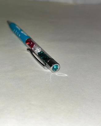 Penna Swarovski blu