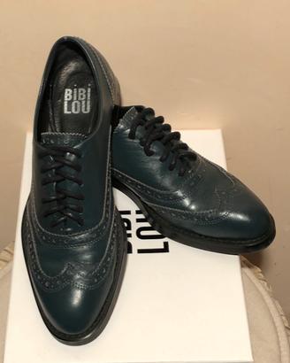 Scarpe pelle derby francesine NUOVE BIBI LOU 40