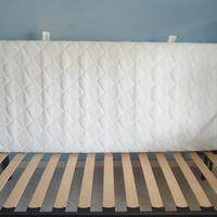 Letto singolo in ferro battuto blu