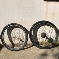 Cerchi a sgancio rapido + copertoni Mtb 26"