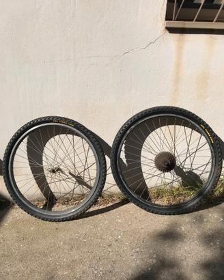 Cerchi a sgancio rapido + copertoni Mtb 26"
