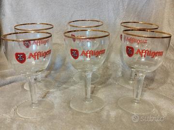 6 calici birra Affligem, 0,25 cl,nuovi, collezione