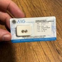 2 pz. Diamanti-0.93 ct-rotondo-light brown-I1,I2