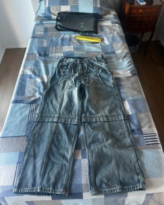 Jeans Noissey wide leg con stelle