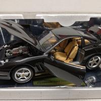 MODELLO AUTO FERRARI 550 MARANELLO BLACK BURAGO