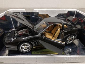 MODELLO AUTO FERRARI 550 MARANELLO BLACK BURAGO