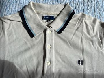Polo uomo Hang Ten bianca - dettagli colletto Tg.M